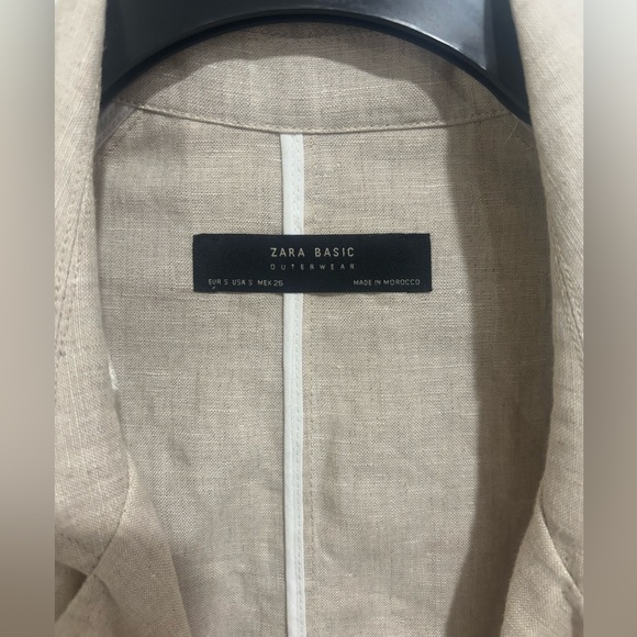 ZARA Like New Linen Long Trench Coat, Small - Picture 5 of 6